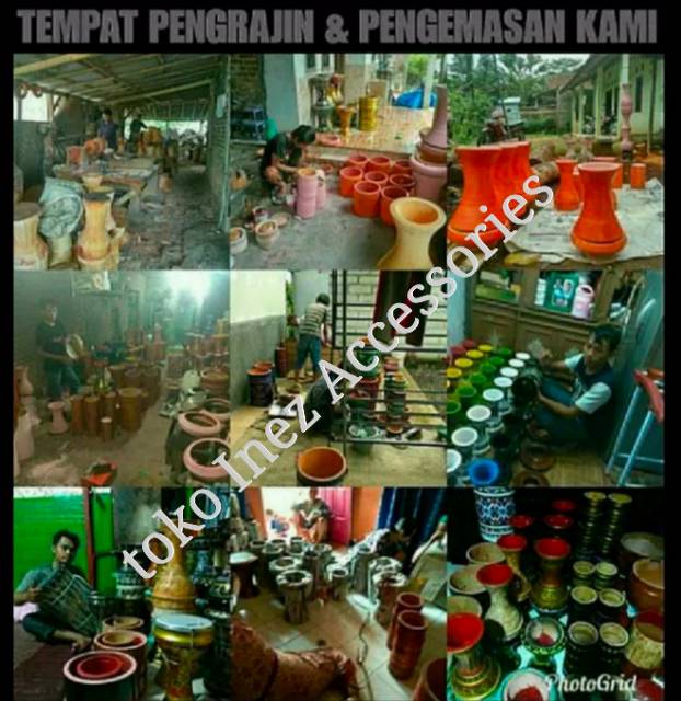 Tumbuk Pinggang Rolling Putih 8 inch Warna Silver