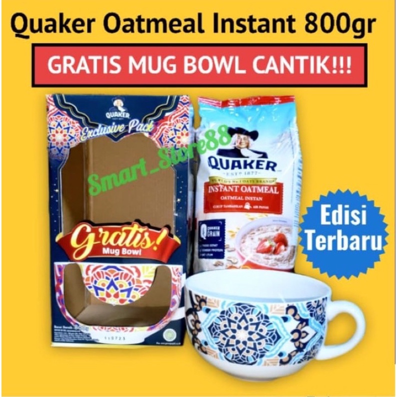 QUAKER INSTANT FREE MANGKOK 800GR QUAKER OATMEAL 800GR