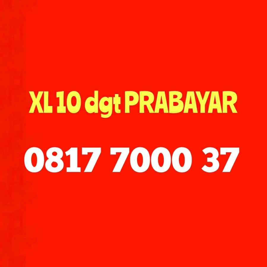 Nomor Cantik XL Kartu Perdana Nomer XL 10 digit PRABAYAR 0817 7000 37