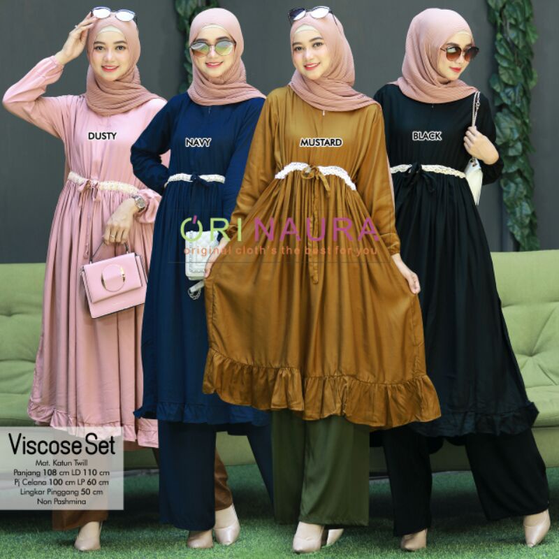 VISCOSE Set Dress Muslim Ori Naura