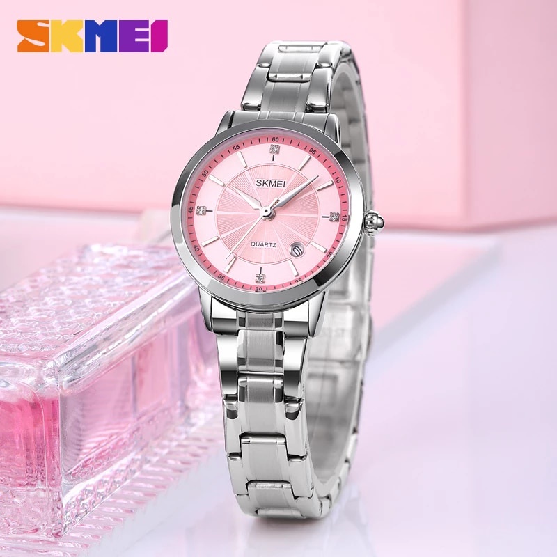 SKMEI 1819 Jam Tangan Wanita Analog Tali Stainless WATCHKITE WKOS