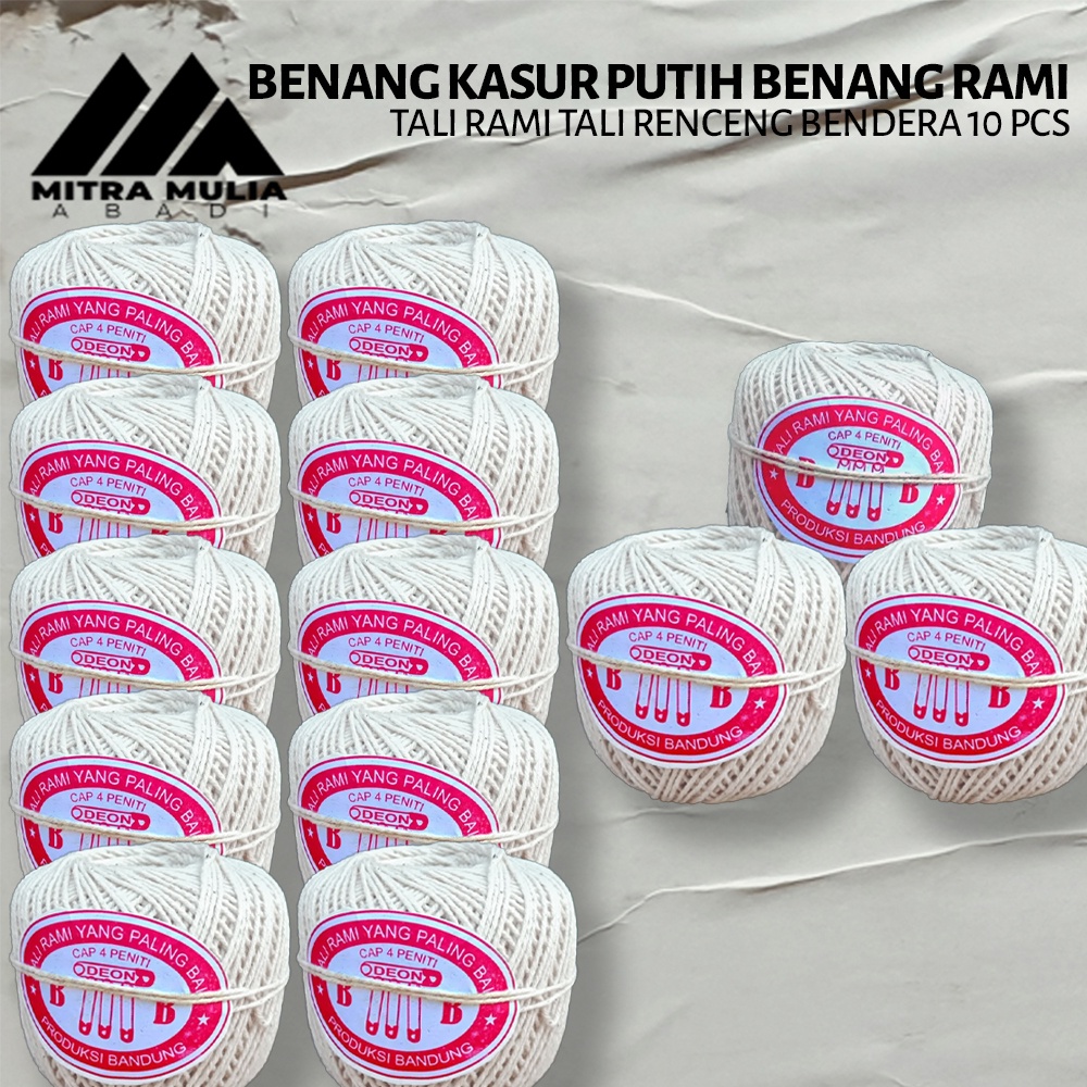 10pcs Benang Kasur Tali Renceng Bendera l Benang Rami