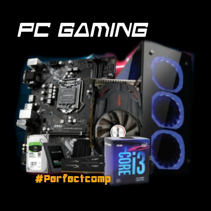 PC GAMING EDITING - INTEL I3 9100F/RX550 4GB GDDR5/8GB/138GB/500GB