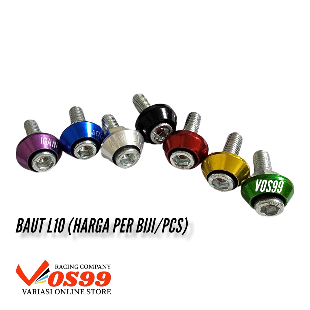 Baut L10 dan Ring Monel Per Biji Isi [ 1 pcs ]