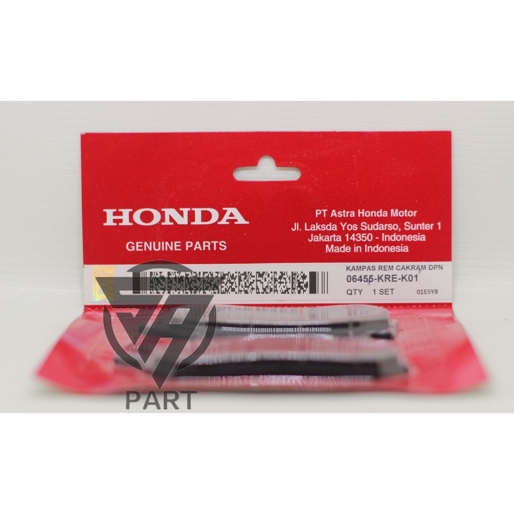 Dispad Kampas Rem Depan Disk Honda New PCX 150 Lokal CBS Non ABS KRE K01