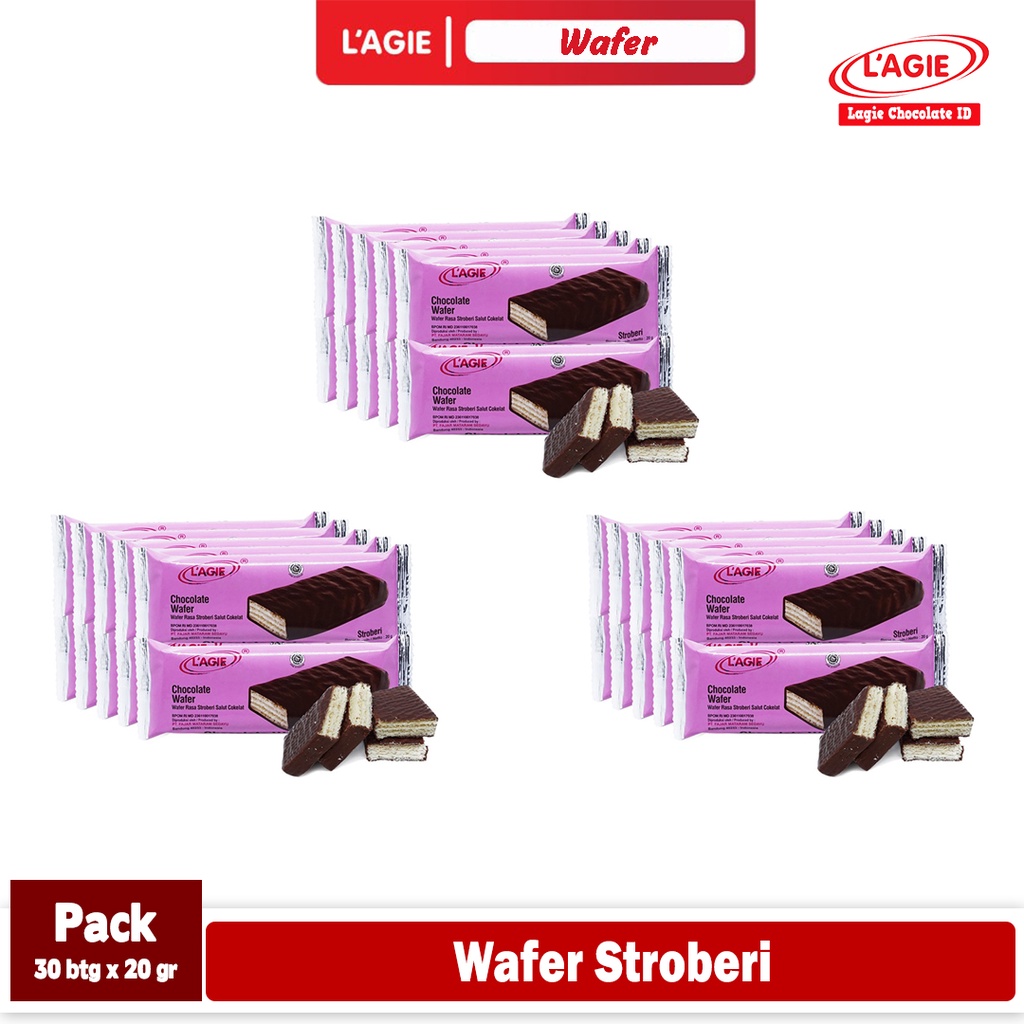 

LAGIE WAFER STRAWBERRY 30PCS x 20GRAM