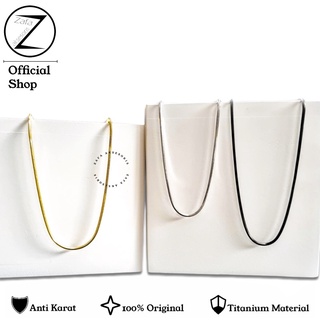 Zafa Kalung Pria Wanita Real Titanium Anti Karat Silver Zafa Kalung Pria Wanita Real Titanium Anti Karat Silver