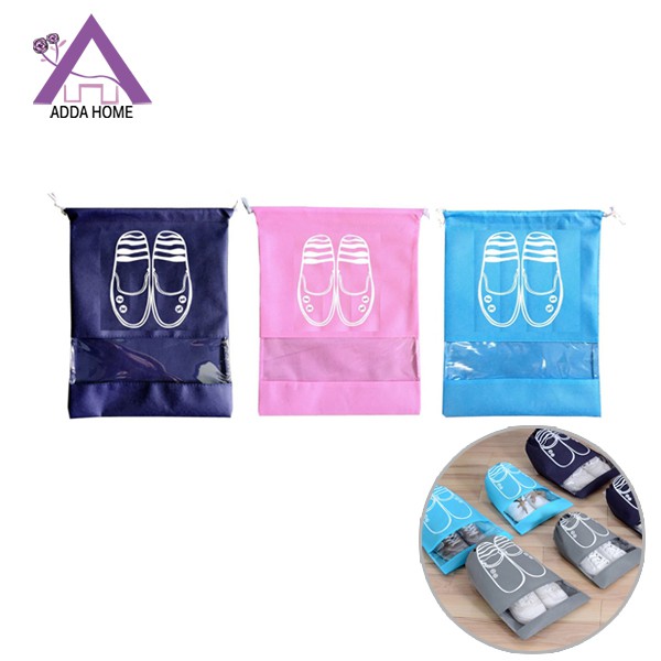 Adda Home - Kantong Tas Sepatu Serut Travel Organizer