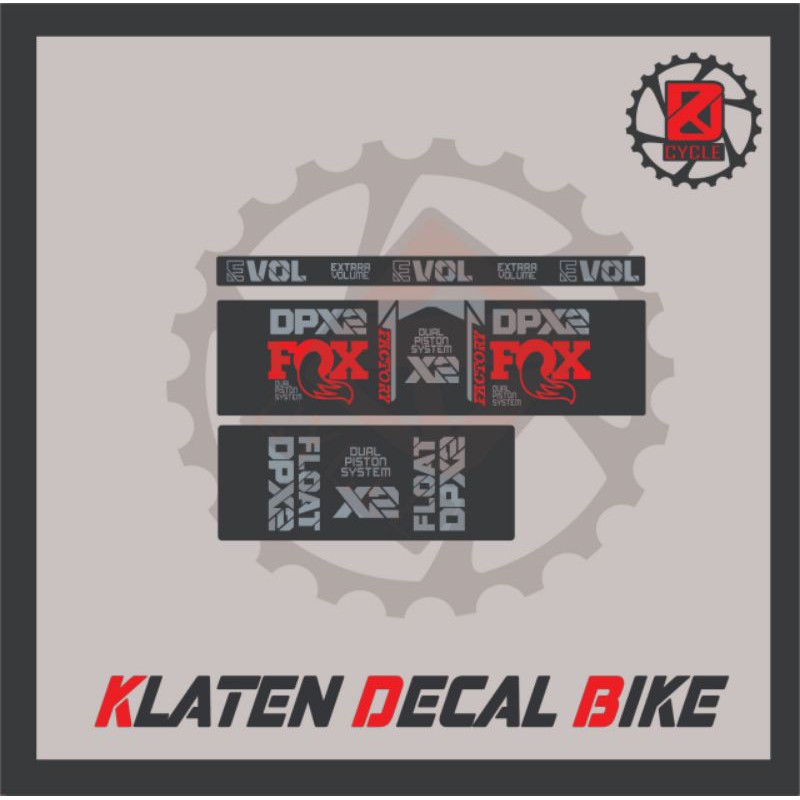 Decal Rear Shock FOX FLOAT DPX2 Klaten Decal Bike stiker sepeda