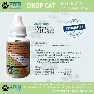  Obat  Kucing Luka  Infeksi  Demam Antibiotik Drop Cat Atau 