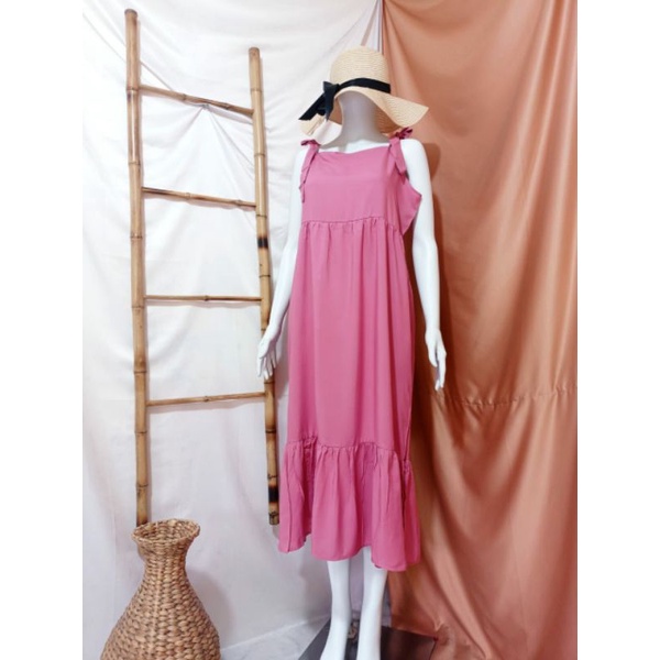 DRESS WANITA LORA DREES/OVERALL/DRESS KEKINIAN/BAJU SANTAI