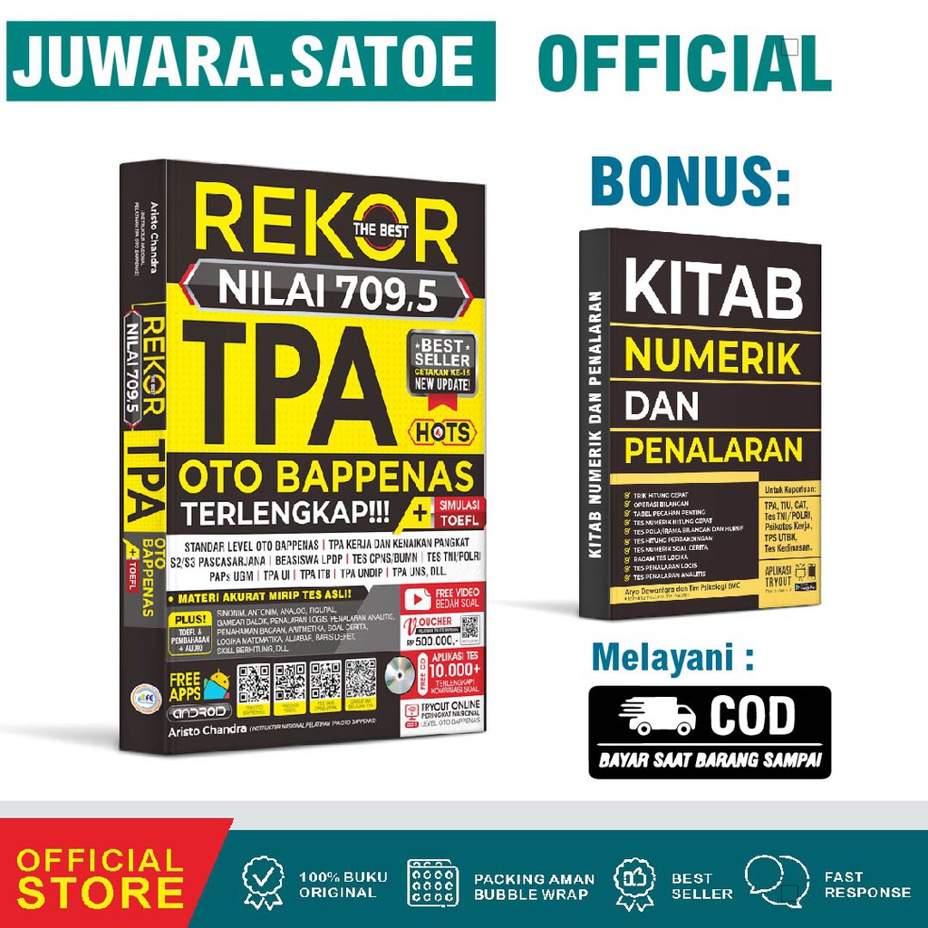 BUKU TPA OTO BAPPENAS 2021 - 2022 THE BEST REKOR NILAI 709,5 TPA OTO BAPPENAS #BONUS KITAB NUMERIK