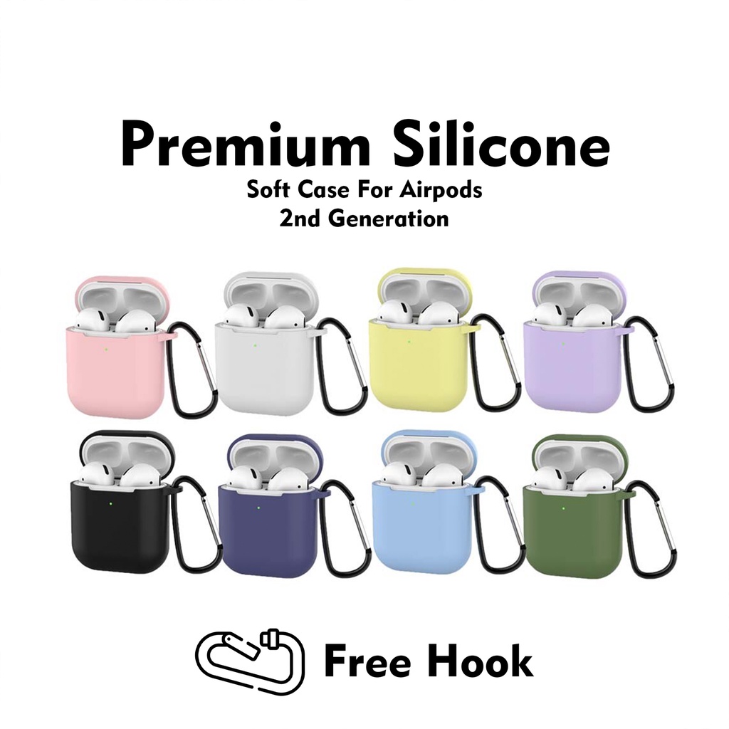 Case / Casing MB_Pods 2nd Generation (Premium Silicone Softcase + Free Hook)