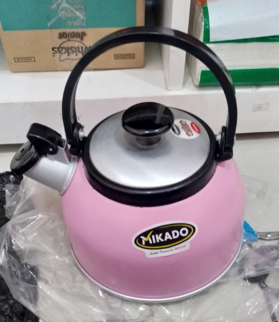 Maspion Alu Teko Air Rigoletto / Teko / Ceret Bunyi Siul Rigoleto Whistling Kettle Anodize 3 Liter