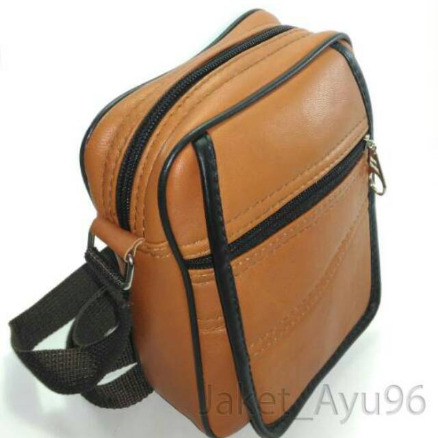 Tas selempang kecil pria cowok simple tapi keren kulit asli