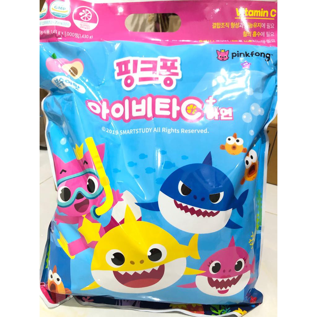 Pinkfong Vitamin C Multivitamin Candy Permen Made in korea Baby shark