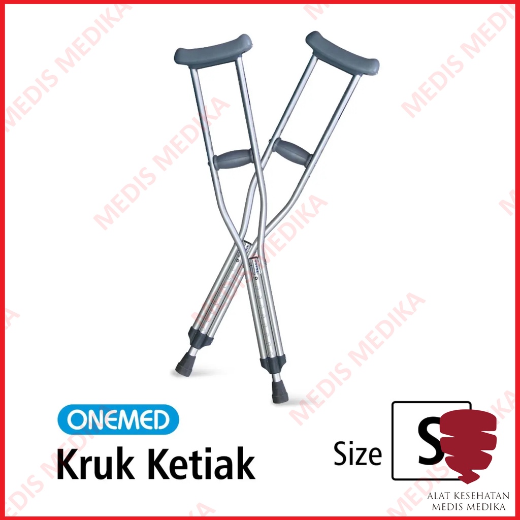 Crutch Kruk Tongkat Ketiak Sepasang Ukuran S Alat Bantu Jalan Small