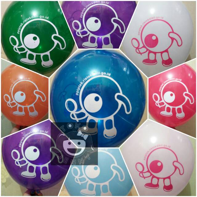 Balon sablon logo perusahaan