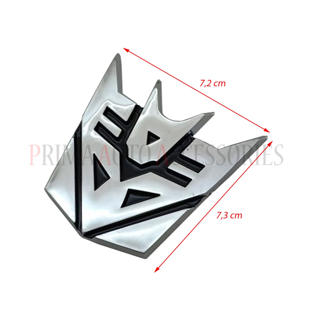 Emblem Logo Mobil TRANSFORMERS JAHAT / AUTOBOTS CHROME