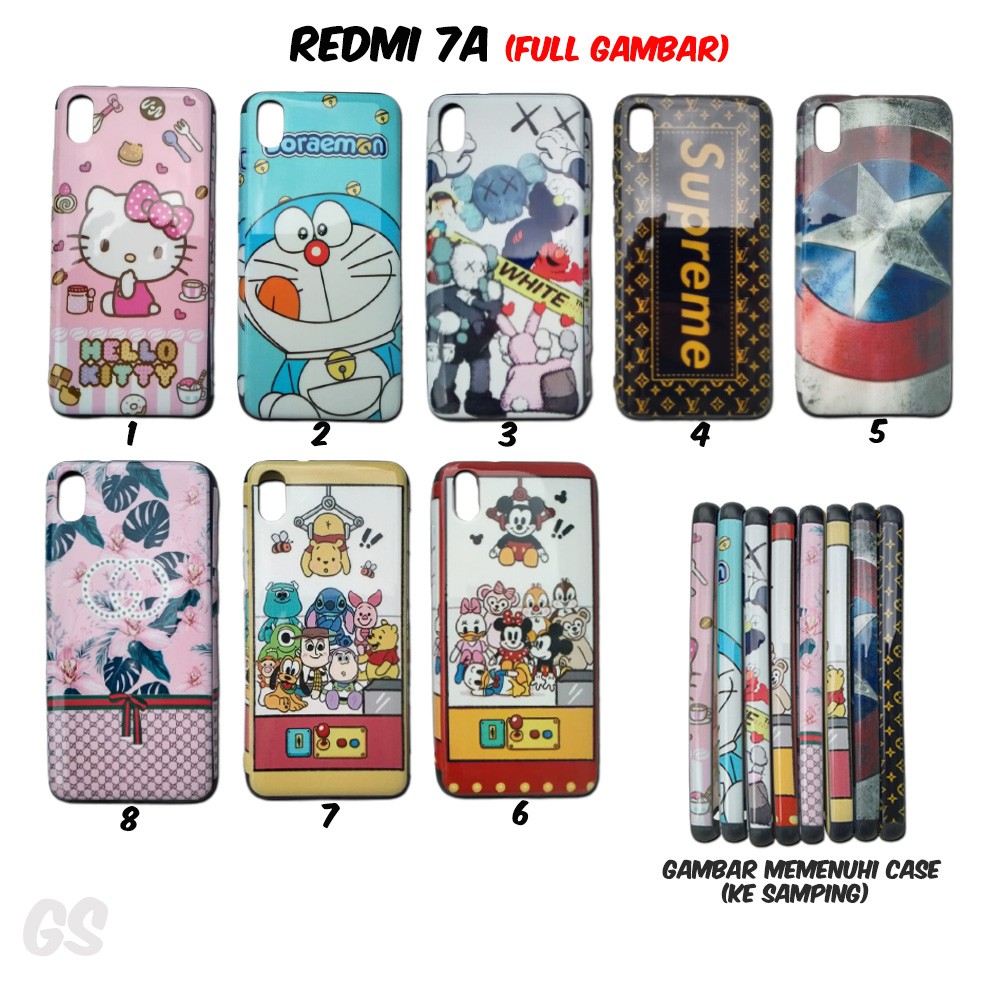 CASE HARDCASE Full Print Gambar Karakter Case REDMI 7A  Case Full Gambar