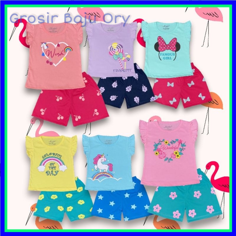SETELAN ANAK PEREMPUAN STELAN ANAK PEREMPUAN SETELAN BAJU PEREMPUAN SETELAN ANAK CEWEK RUFLE KELFI-7