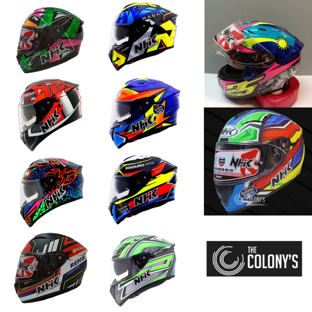 HELM NHK GP PRIME RACE EDITION| HELM NHK GP-PRIME TITO RABAT BLACK GLITTER DOUBLE VISOR GP REPLICA G