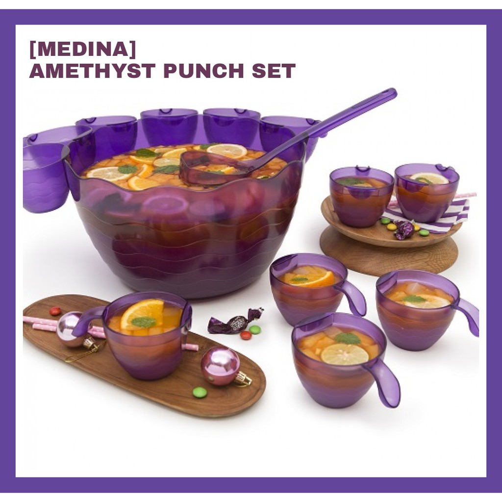 

SERVING WATER PUNCH - AMETHYST PUNCH SET