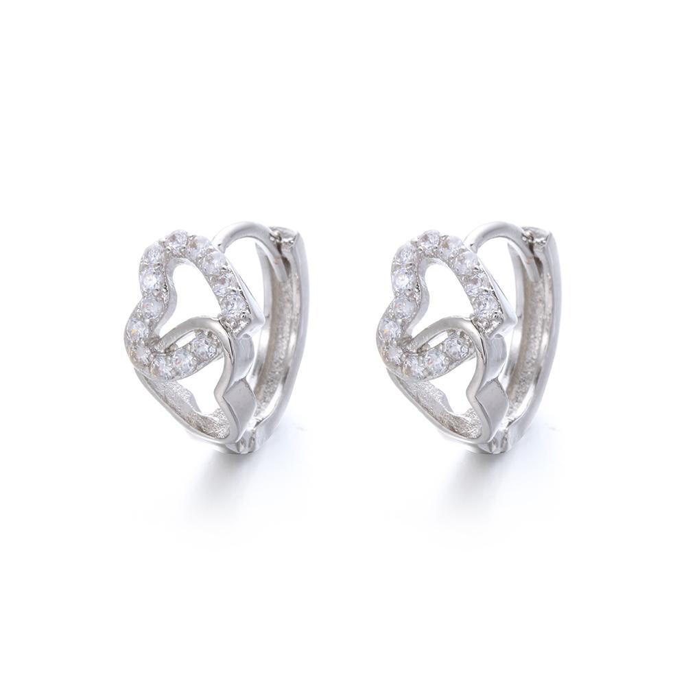 Anting Nanas Warna Silver Baru Kristal Zirkon Manset Telinga