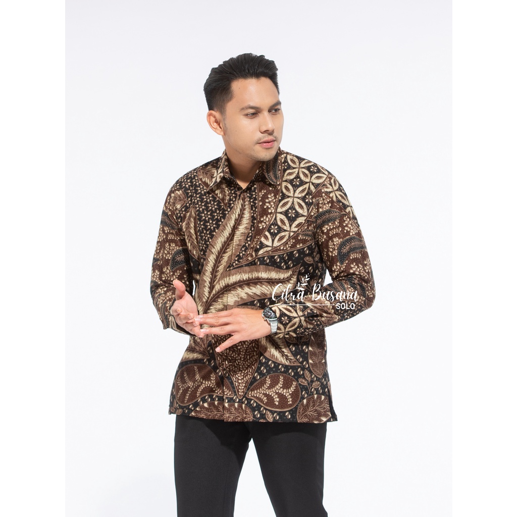 BAYU SUKMA Kemeja Batik Pria Full Furing Bahan Katun Primisima