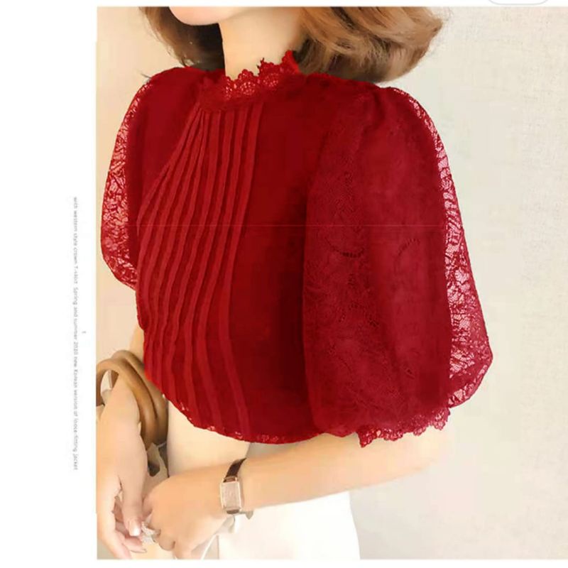 MDLV ~ 0223# CNY Noritha Lace Top Blouse Balon Blouse Premium Blouse Import Blouse Korea Style Fashion Import