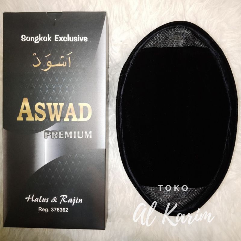 Peci Songkok Kopiah bludru hitam Aswad Premium