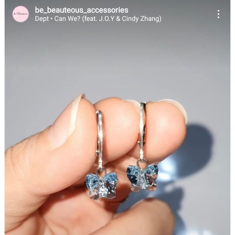 Anting swarovski kupu kupu original untuk anak. Bisa untuk dewasa