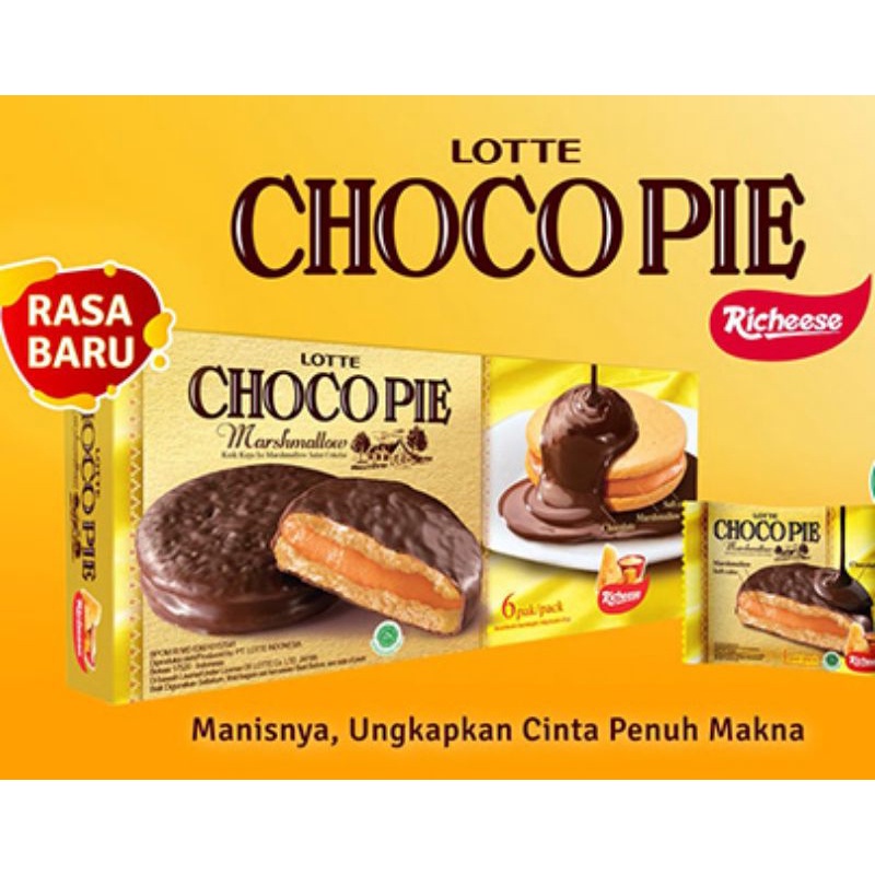 

Lotte Choco Pie Keju 1 Pack (isi 12 pcs) @28g