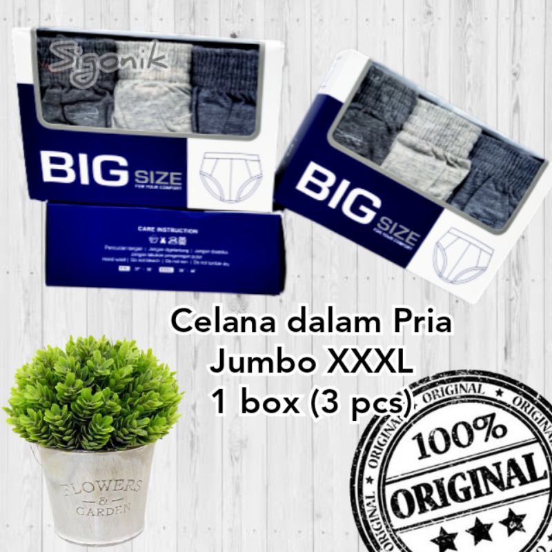 Celana Dalam Pria Cowok Crocodile Jumbo XXXL Original Big Size Gemuk