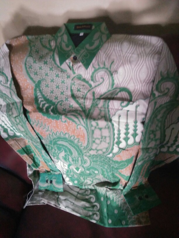 Kemeja Batik Pria Lengan Panjang Saputra Ijo Full Furing Baju Hem Atasan Premium Modern Trendy Katun