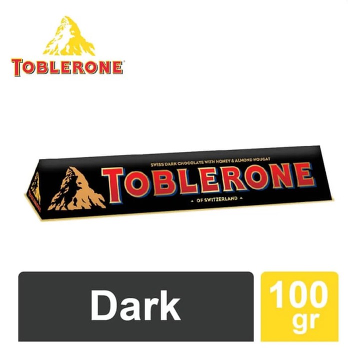

Toblerone Swiss Dark Chocolate With Honey & Almond Nougat 100 Gram