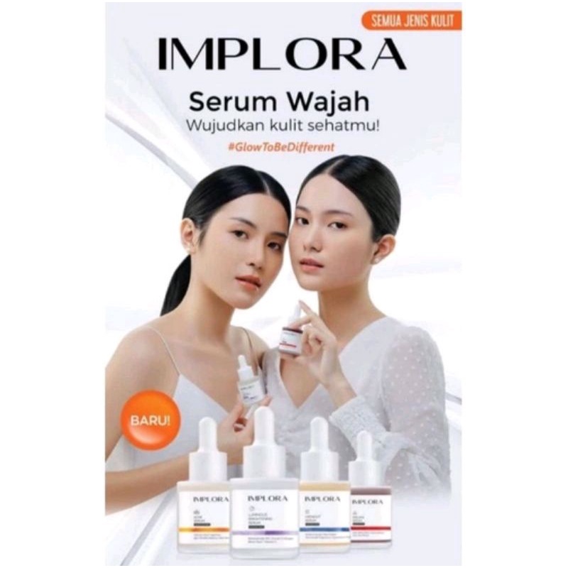 Implora Serum 20ml Luminous | Acne | Midnight | Peeling | Hydrating | 24K Gold | 1% Liporetinol | Bakuchiol | Salmon DNA | Birdnest Skin Nourish