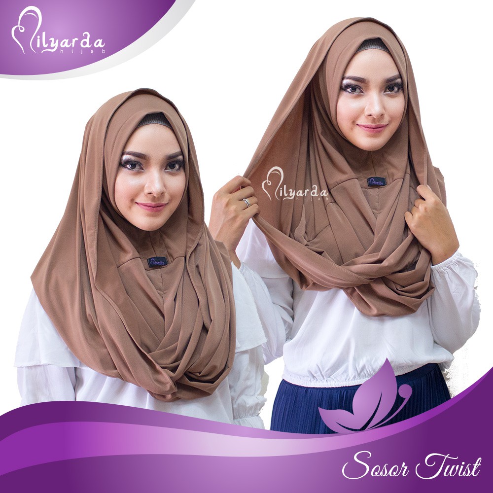 Milyarda Hijab instan Sosor twist fashion kerudung 