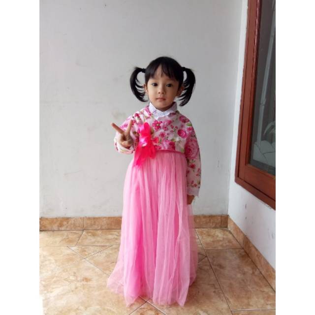 Hanbok tutu anak dress anak dress tutu dress hanbok kimono anak