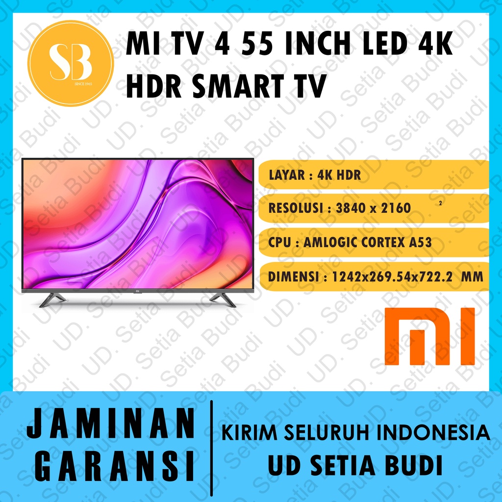 Xiaomi Mi TV 4 55 inch LED 4K HDR Smart TV Android 9.0