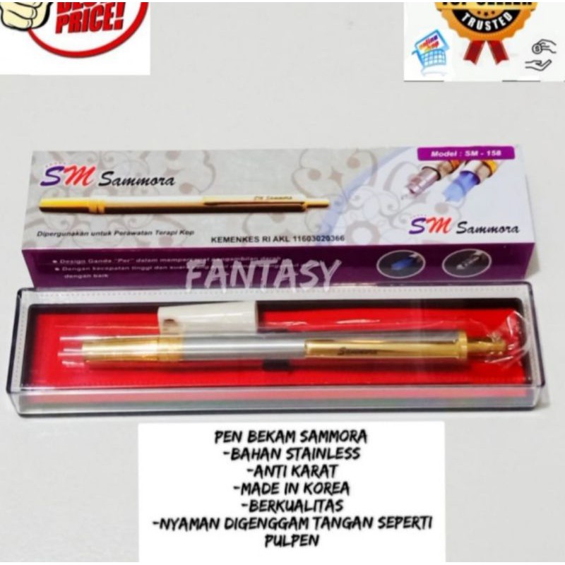 PEN BEKAM STAINLESS SAMMORA ORIGINAL KOREA SILVER / SAMMORA GOLD