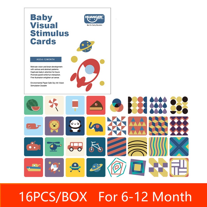 (7.17 store) mainan edukasi Montessori Kartu Bayi Pintar Stimulasi Visual 0-12 Bulan Flash Card Main