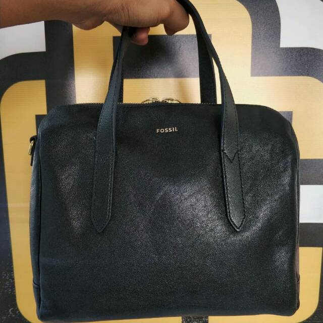 Tas Fossil Sidney Satchel Black / Tas Fossil Sydney Satchel Black