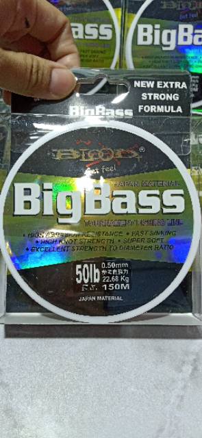 Senar Blood Big Bass 150 meter Fast Sinking