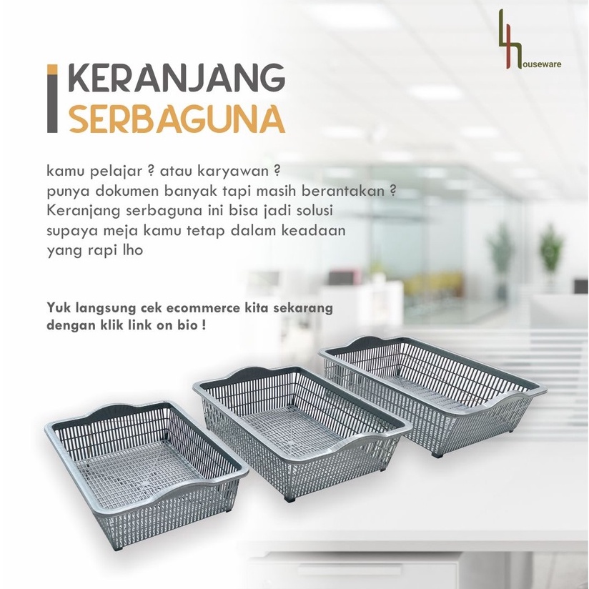

Tempat Surat Kecil, Sedang, Besar Silver / Tempat Dokumen / Keranjang Serbaguna