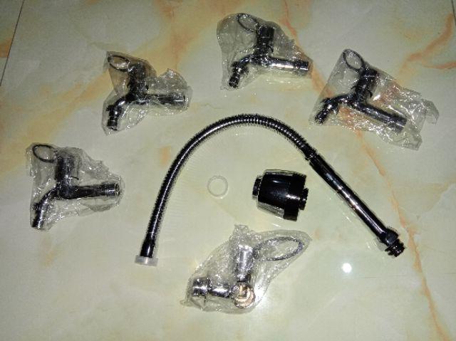 Kran Air Tembok Engkol Taman Cab - Keran Air Chrome Kamar Mandi Wc - Kran Tembok - Keran Tembok