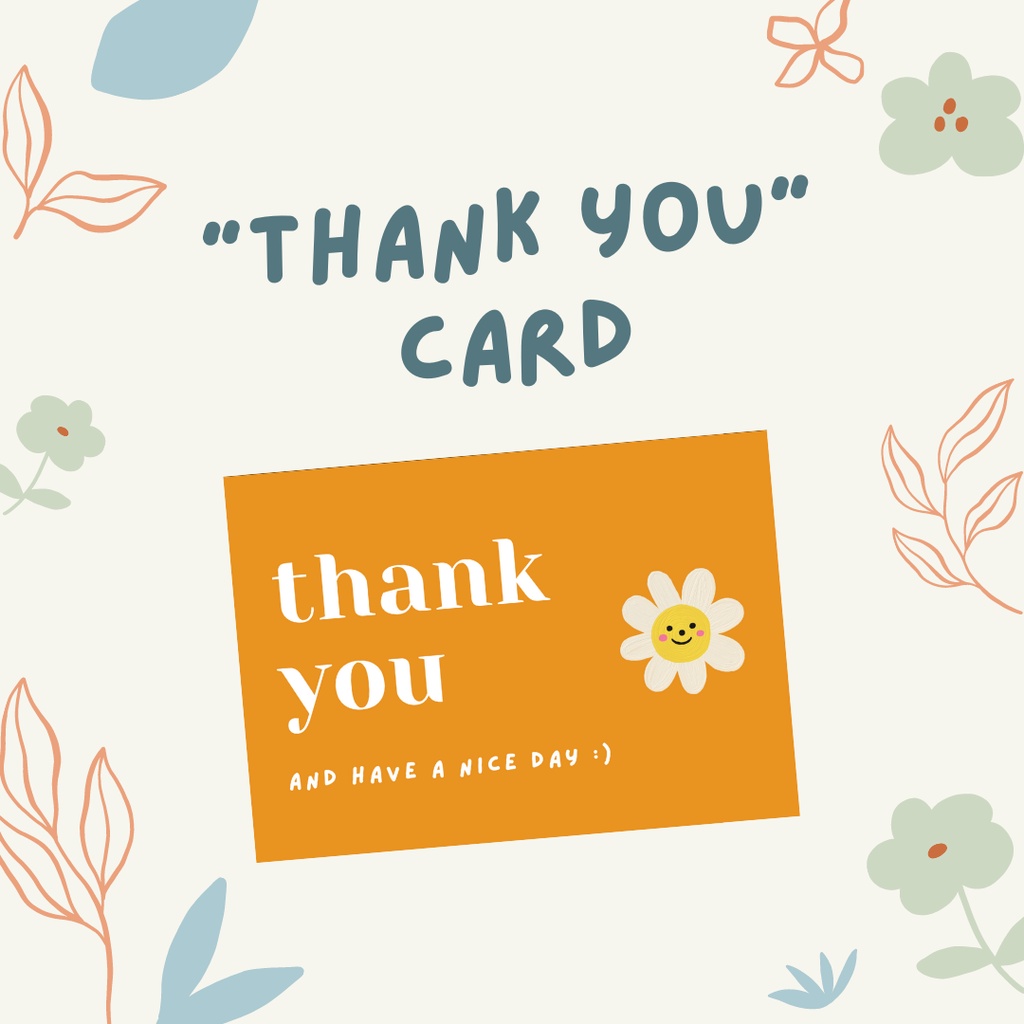 

TY-01 THANK YOU CARD MURAH DAN AESTHETIC, UNTUK ONLINE SHOP/SELLER, OPEN RESELLER