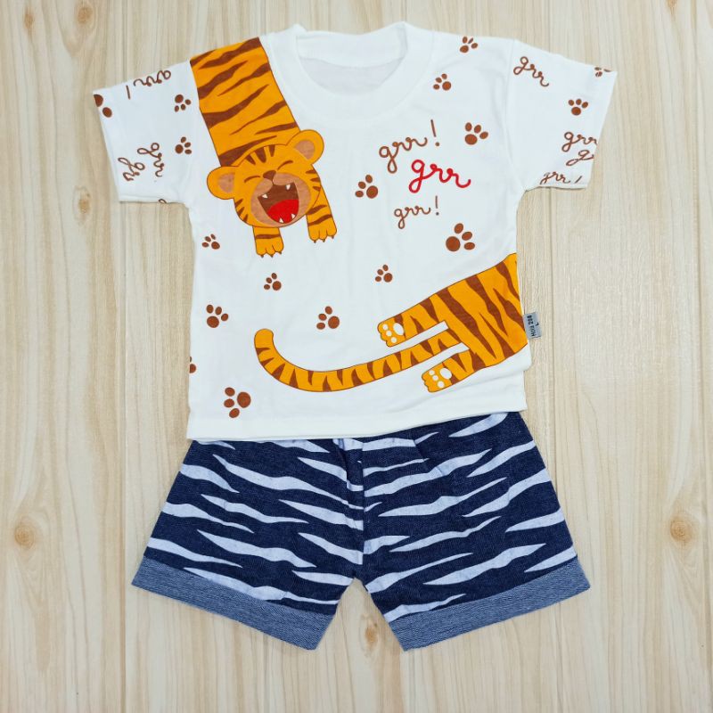 [Ss-8035] Baju Bayi Casual 0-1tahun, Ecer Setelan Anak Kasual, Gambar Lucu