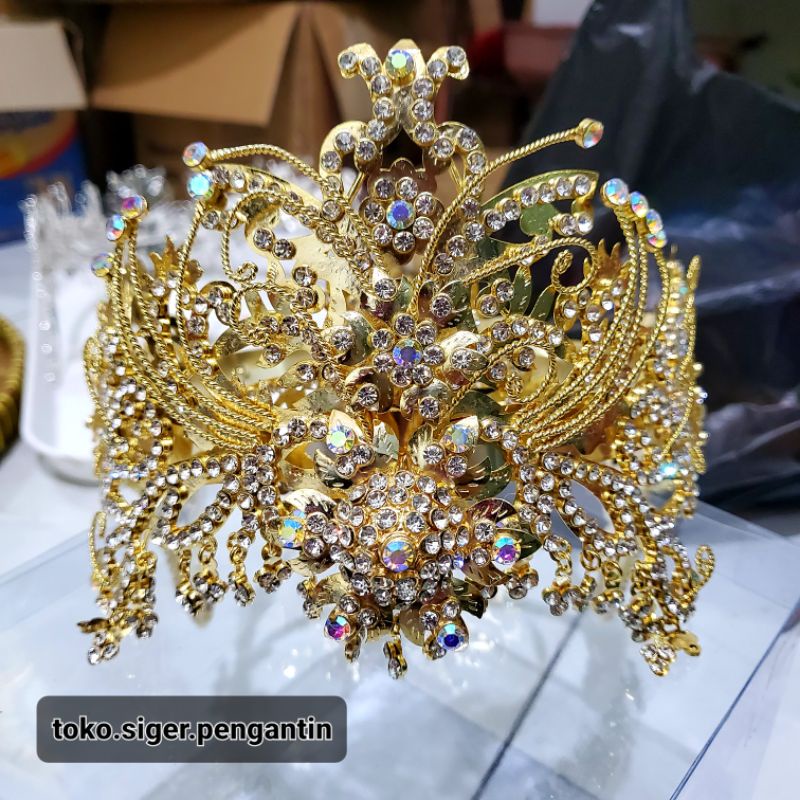 Siger Kupu Kupu Viral Citra Kirana Ciki Janet Aksesoris Set Mahkota Pengantin Sunda Jawa Silver Gold