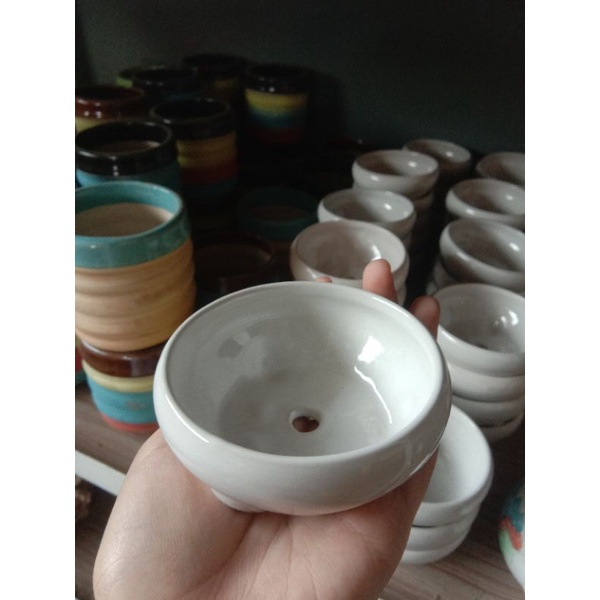 Pot Keramik / Pot Keramik ceper / Pot Keramik bonsai / Pot keramik mini